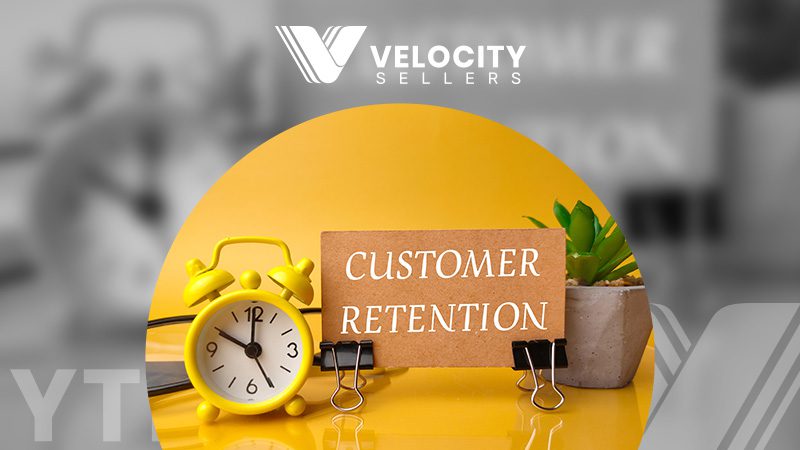 Image illustrating customer retention strategies with an alarm clock, a succulent plant, and a "Customer Retention" note