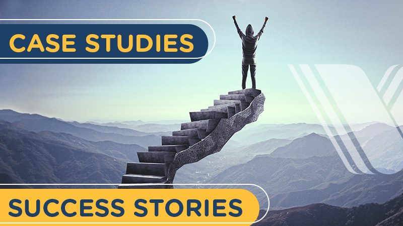 Man on Top of Stairs - Success Illustration