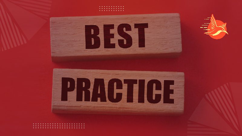 Two wooden blocks with the text “BEST” and “PRACTICE” on a red gradient background. Optimizing Listings with SEO