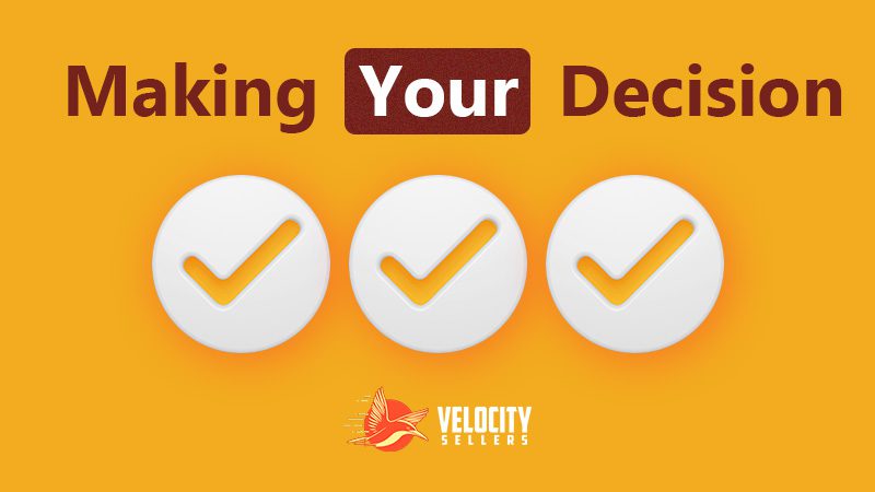 Check marks with the Making Your Decision inscription above, signifying final decisions in the decision-making process