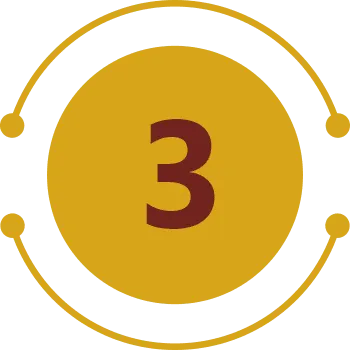 three written on yellow circle background with two circle lines representing the third step to grow your amazon business