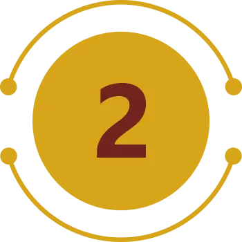 two written on yellow circle background with two circle lines representing the second step to grow your amazon business